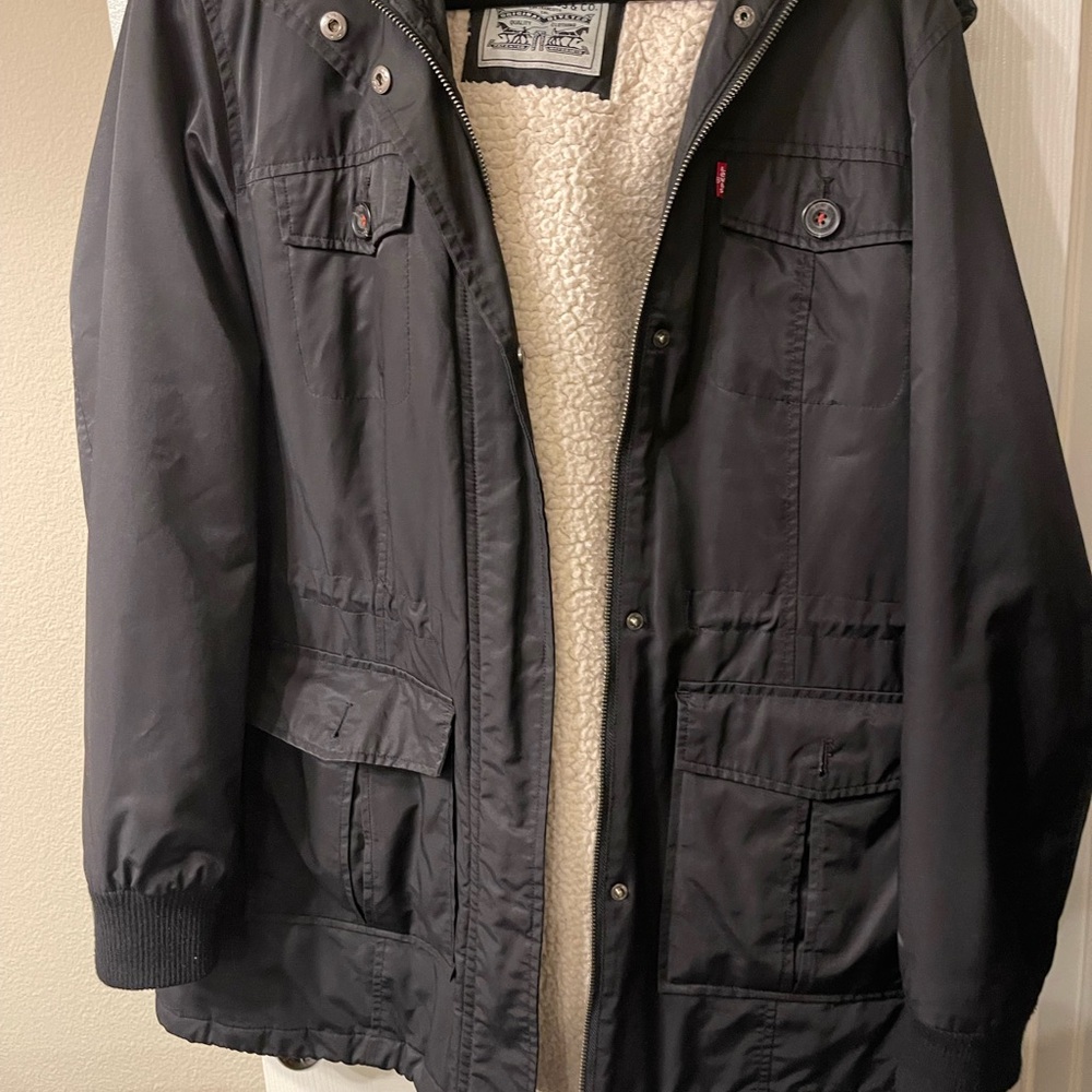 Levi's Dark Jacket with Sherpa Interior